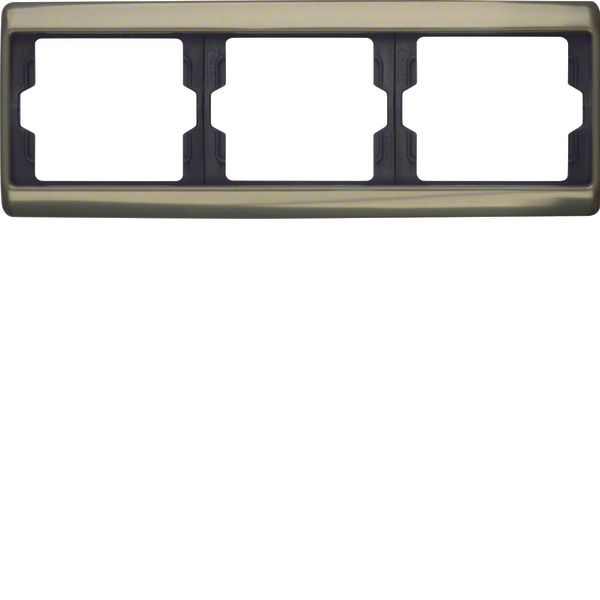 Frame 3gang horizontal Arsys light bronze, metal image 1