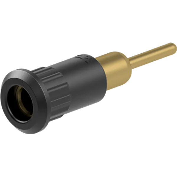 4 mm socket, round plug connection, mounting Ø 8.2 mm, black, 64.3012-21 image 1