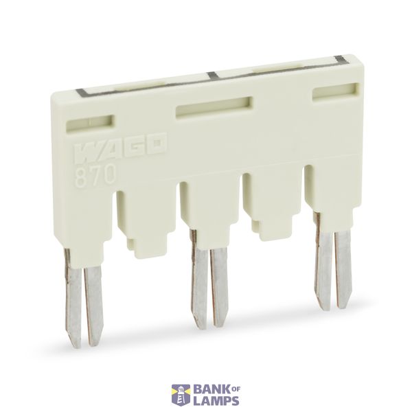 Ready-made push-in type jumper bar;insulated;3-way (1-3-5);light gray image 1