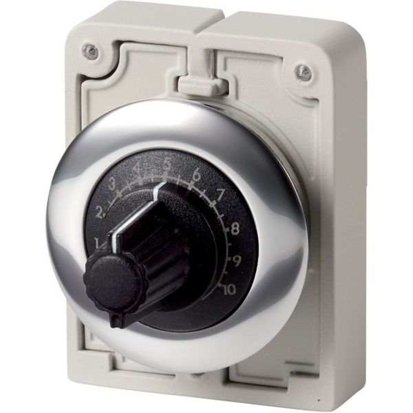 M30C-FR100K Potentiometer, flat front, M30, 30.5 mm, R 100 k„¦, P 0.5 W, Metal bezel image 4