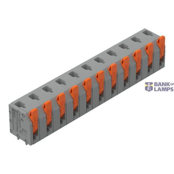 2601-3311 PCB terminal block; lever; 1.5 mm²; Pin spacing 7.5 mm; 11-pole; Push-in CAGE CLAMP®; 1,50 mm²; gray image 1