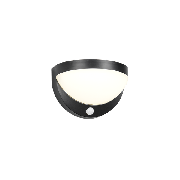 Cobre hybrid solar LED wall lamp matt black rechargeable/recharging motion+dusk sensor 4000K image 1