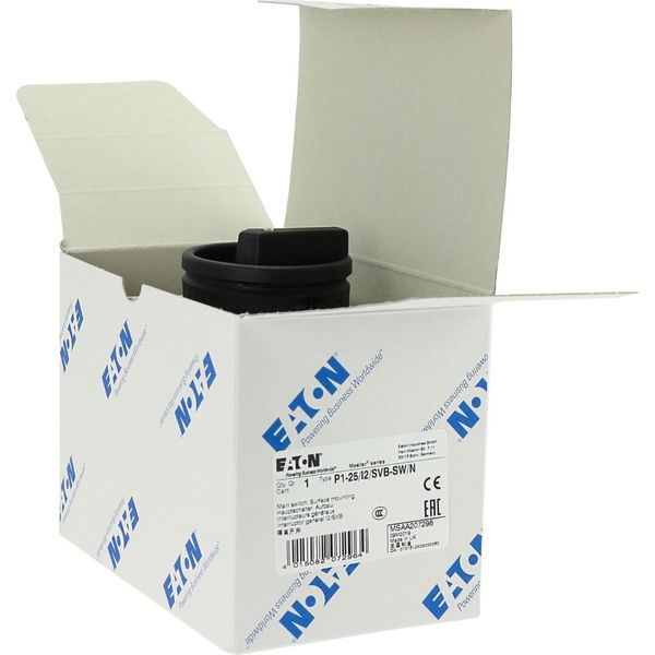 P1-25/I2/SVB-SW/N Main switch, P1, 25 A, surface mounting, 3 pole + N, STOP function, With black rotary handle and locking ring, Lockable in the 0 (Off) position image 34