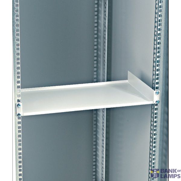 19" shelf fixed, front 2U RAL7035 lightgrey image 1