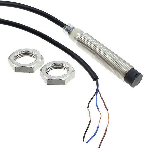 Proximity sensor, LITE, inductive, nickel-brass, long body, M12, unshi E2B 2180F image 3