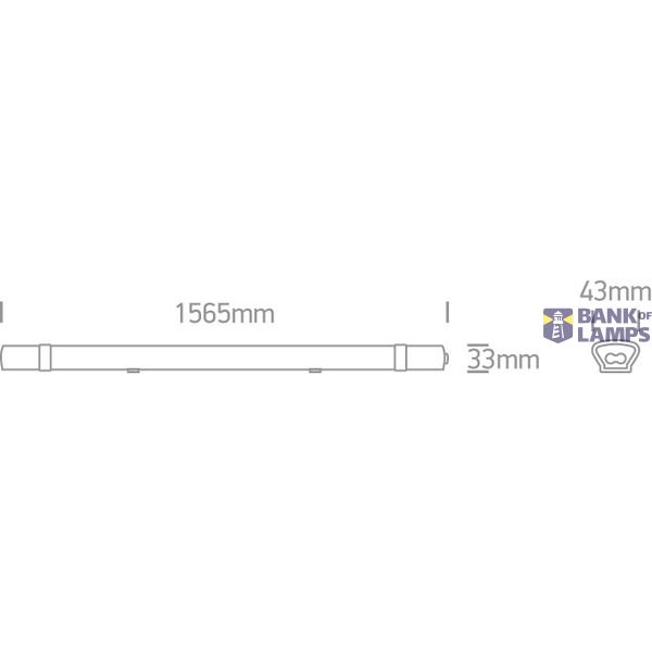 IP65 LED CONNECTABLE 45W CW 1565mm 100-240V image 2