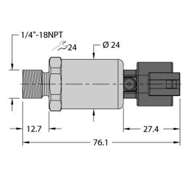 Pressure Transmitter With Current Output (2-Wire)   PT500PSIG-2103-I2-DT043P image 1