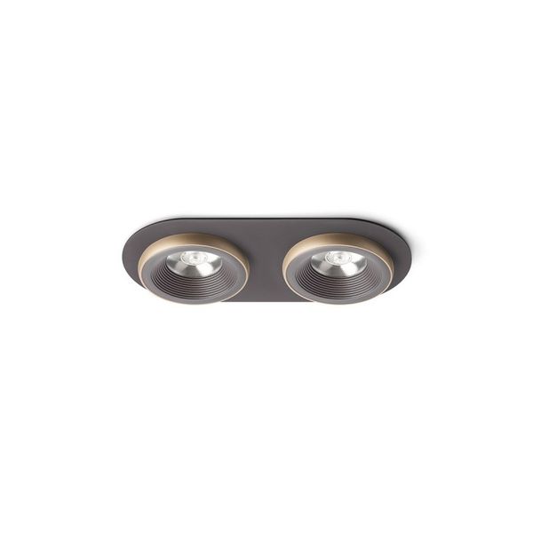 SHARM R II recessed brown/pearl gold 230V LED 2x10W 24° 3000K image 1