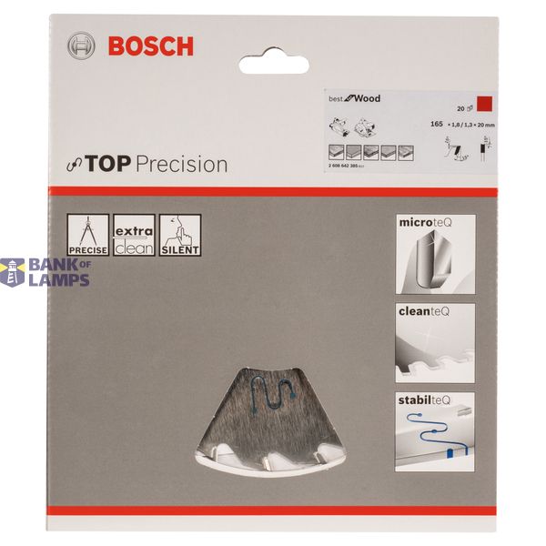 Top Precision Best for Wood circular saw blade 165 x 20 x 1,8 mm, 20 image 2