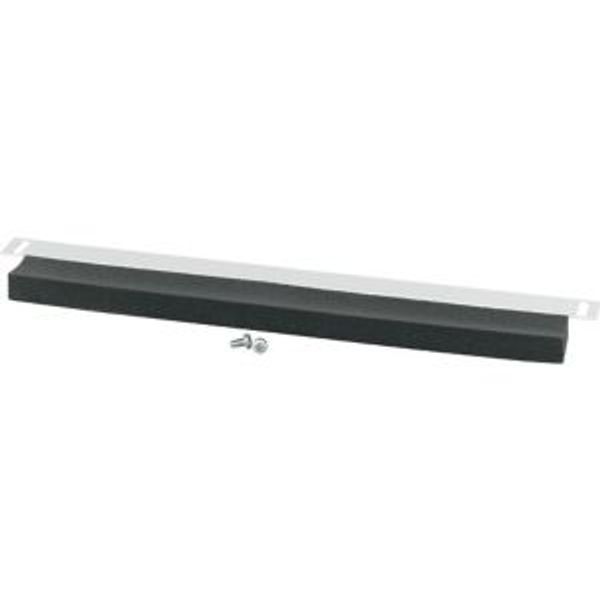 XLST2J135C Bottom/Top coverstrip 75mm long, 35mm blind + 40mm foam gasket, IP20, for 1350mm Sectionwidth, grey image 2