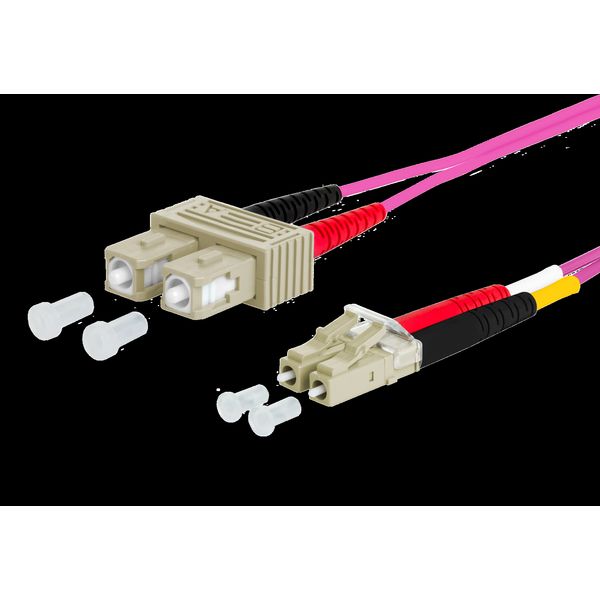 OpDAT patch cord SC-D/LC-D OM4, 15.0 m image 2