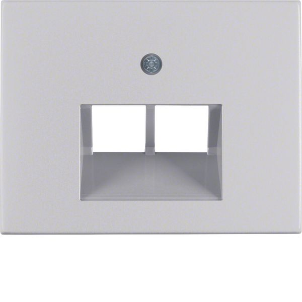 Centre plate for FCC soc. out. 2gang, K.5, al., al. anodised image 1