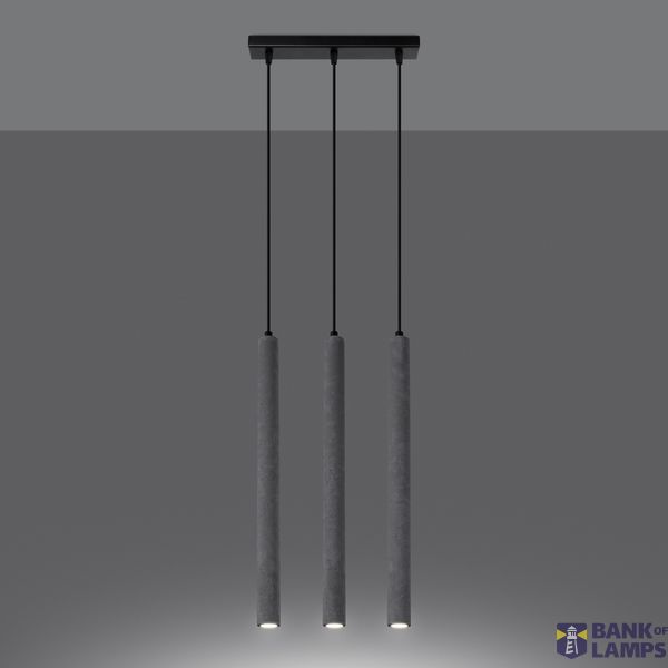 HANGING LAMP PASTELO 3L CONCRETE G9 3X8W IP20 image 6