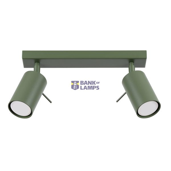 CEILING LAMP RING 2 OLIVE GREEN 2XGU10 image 2