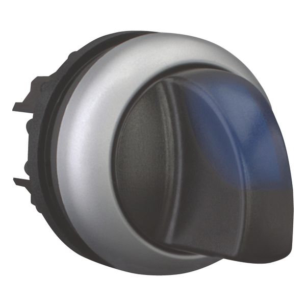 M22-WLK3-B Illuminated selector switch actuator, RMQ-Titan, With thumb-grip, momentary, 3 positions, Blue, Bezel: titanium image 12