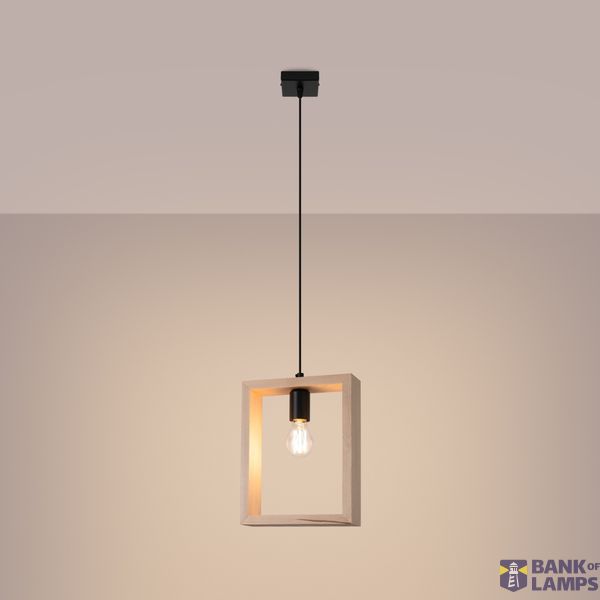 Pendant lamp ARIES natural wood image 7