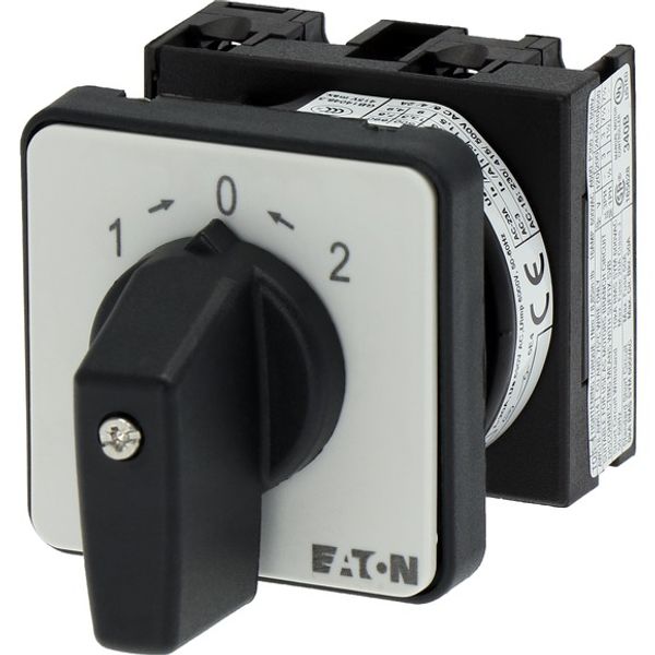 T0-1-8214/E Changeoverswitches, T0, 20 A, flush mounting, 1 contact unit(s), Contacts: 2, 45 °, momentary, With 0 (Off) position, with spring-return from both dir image 4