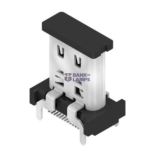 PCB connector USB jack, Type C, USB 3.1, 10 Gbit/s , SMD solder connec image 1