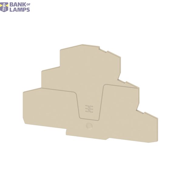 End plate for terminals, dark beige, Height: 118.5 mm, Width: 2.1 mm,  image 1