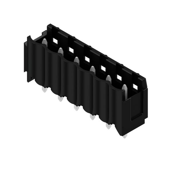 PCB plug-in connector, male header, Dovetails for fixing blocks, THT solder connection, 5.00 mm, Number of poles: 6, 180°, Solder pin length (l): 3.2 mm, tinned, black, Box image 3