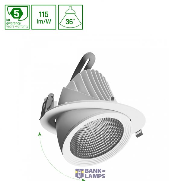 SAL SILENA 2 930 27W 230V 36deg White MESH image 1