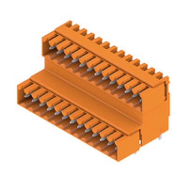 PCB plug-in connector, male header, closed side, THT solder connection, 3.50 mm, Number of poles: 26, 90°, Solder pin length (l): 3.2 mm, tinned, orange, Box image 1