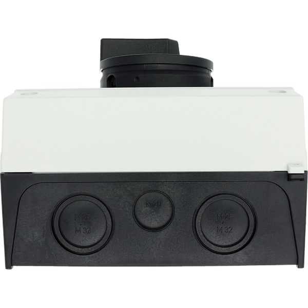 P3-63/I4/SVB-SW/HI11 Main switch, P3, 63 A, surface mounting, 3 pole, 1 N/O, 1 N/C, STOP function, With black rotary handle and locking ring, Lockable in the 0 (Off) posit image 36