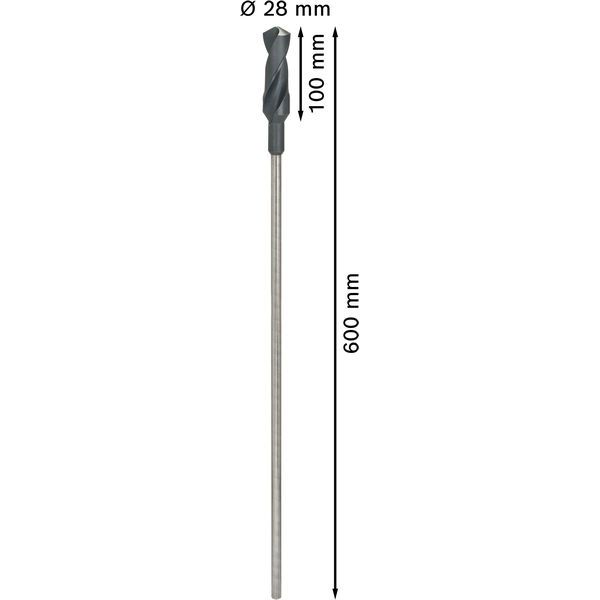 Formwork and installation drill bits 28 x 600 mm, d 11 mm image 2