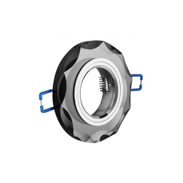 Spot luminaire housing BRILLANTE, IP20, glass, round, black image 1