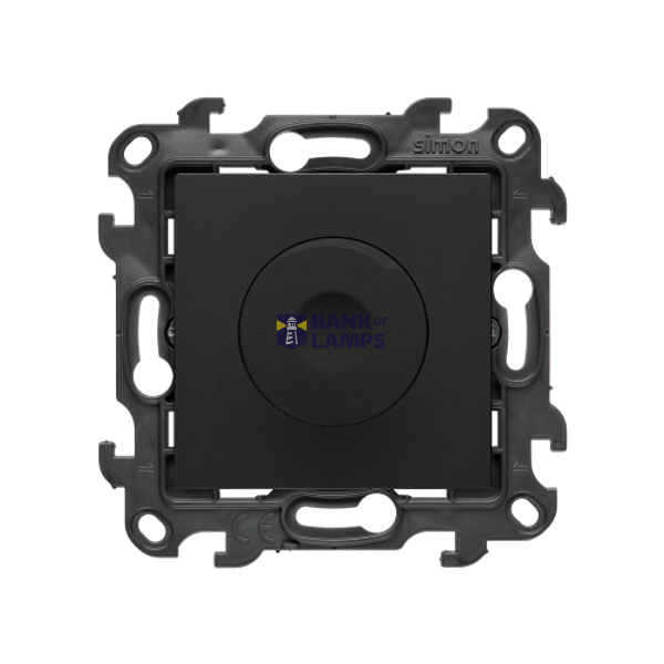 Dimmer for dimmable LED's, rotary-push, 1 pole, (module), Simon 24, IP20, black matt image 1