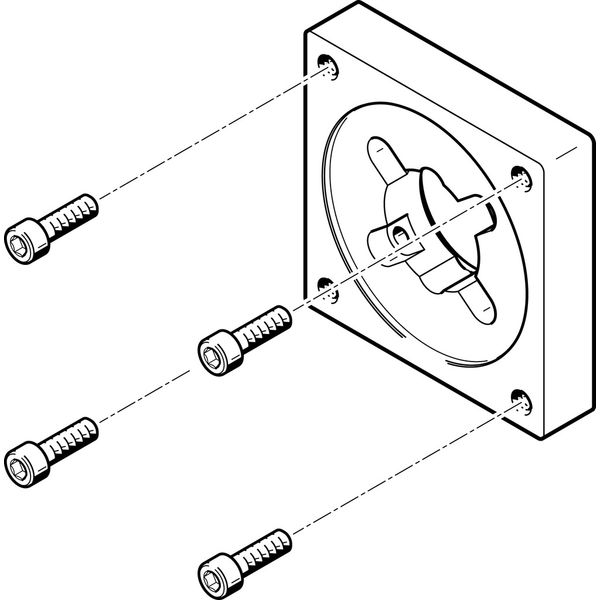 EAMF-A-38A-87A Motor flange image 1