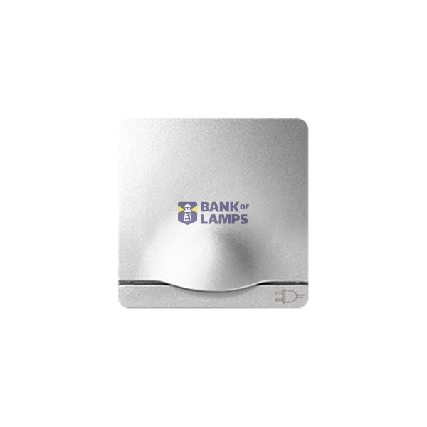 Cover for single socket outlet with Schuko earthing, aluminum image 1