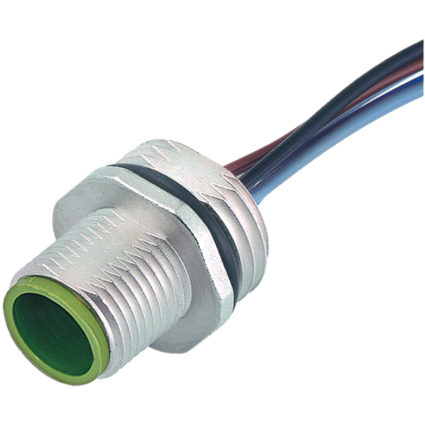M12 male recept. C-cod. front PP-wires 3x0.75  0.2m image 1
