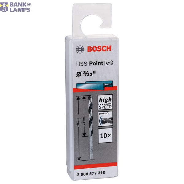 HSS Twist Drill Bit PointTeQ 3/32", 10 pcs. image 2