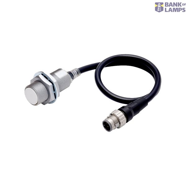 Proximity sensor, inductive, Fluororesin coating (base material: brass), M18, shielded, 8 mm, DC, 3-wire, PNP NO, IO-Link COM3, M12 pigtail Smartclick connector, 0.3 m E2EQ7256D image 1