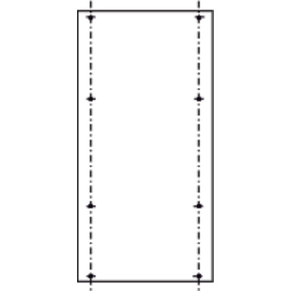 Mounting plate, DisP, self-extinguishing plastic, for ZAL205, 1000 x 4 image 1