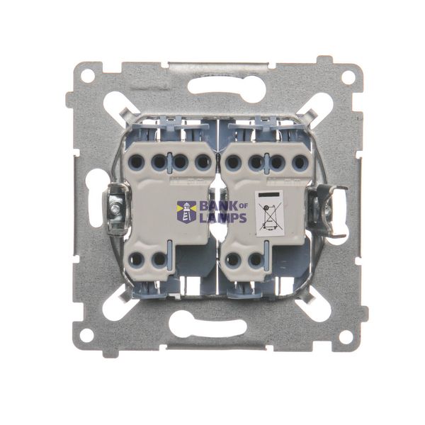 Electronic roller blind switch/push button, 6A, champagne matt image 1