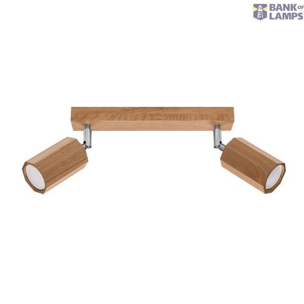 CEILING LAMP ZEKE 2 OAK GU10 2X40W IP20 image 2