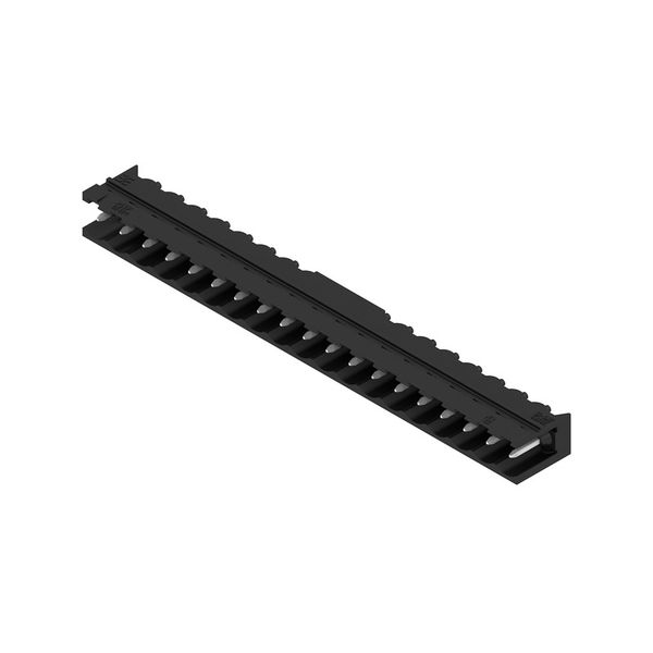 PCB plug-in connector, male header, open side, THT/THR solder connection, 5.08 mm, Number of poles: 19, 90°, Solder pin length (l): 1.5 mm, tinned, black, Box image 2