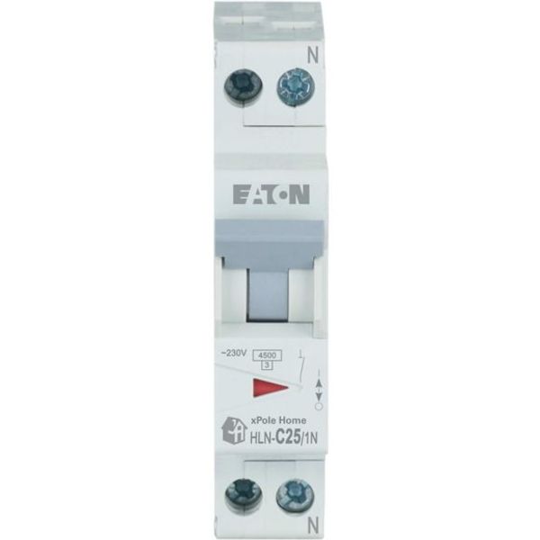 HLN-C25/1N HLN-C25/1N . Miniature circuit breaker (MCB), 25 A, 1p+N, characteristic: C image 1