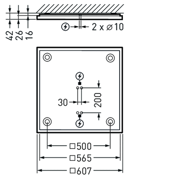 Surface-mounted luminaire Arimo Fit D HCL Diffuser White ETDD8 40W 4200lm Wide reduced glare UGR19 (W19) IP40 IK03 3 SDCM 8161962 image 1