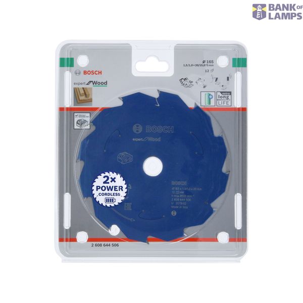 Expert for Wood Circular Saw Blade for Cordless Saws 165x1.5/1x20 T12 image 2