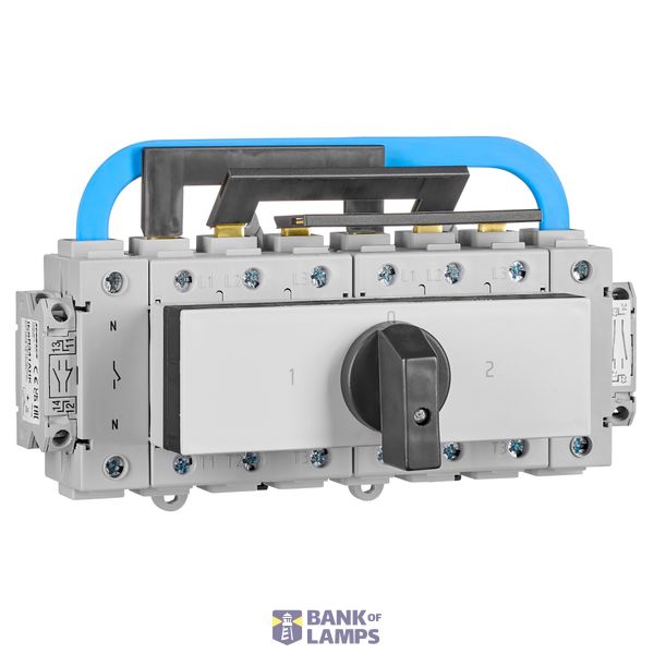 Switch 1-0-2, with auxiliary contact (AUX), mod., 4-pole, 100A image 1