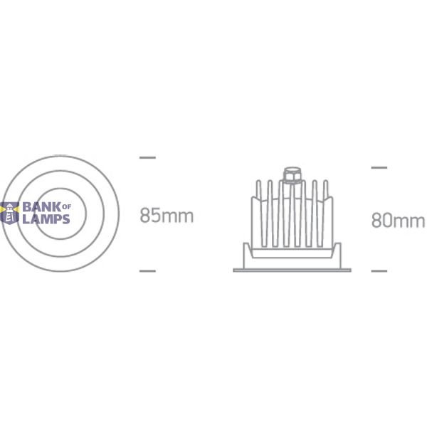 WHITE COB LED 12W CW IP65 38deg 700mA DARK LIGHT image 3