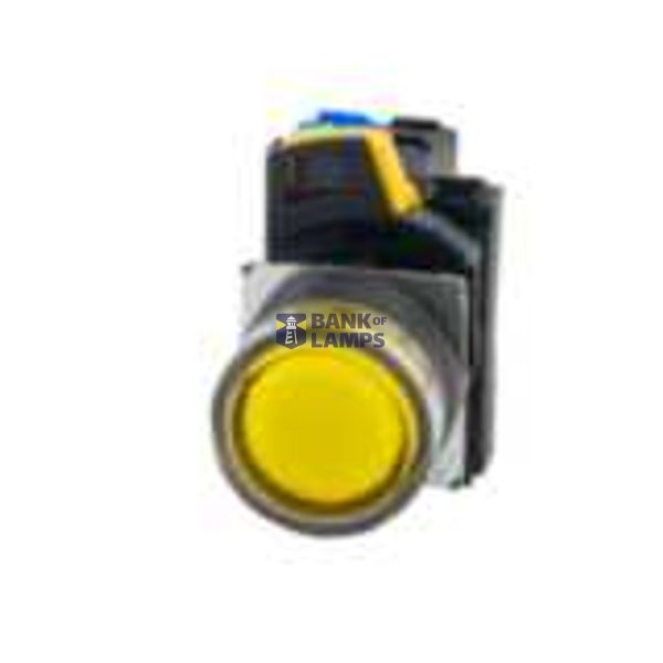 Pushbutton A22NL Ã˜22, bezel plastic, FULL GUARD, Alternate, CAP COLOR Transparent YELLOW, LED YELLOW, 2NO, 200-240 VAC A2223549A image 1