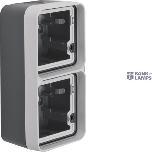 Surface-mounted housing 2-v vert. W.1 ECO, grey image 1