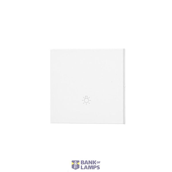Single button for switches and push buttons, white matt image 1