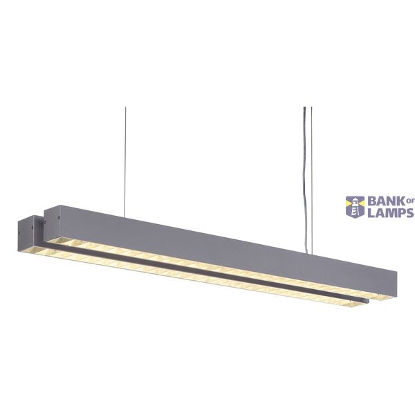 RIFFA PD-102 pendant, silver grey, 2x G5, 2x 54W, dimmable image 1