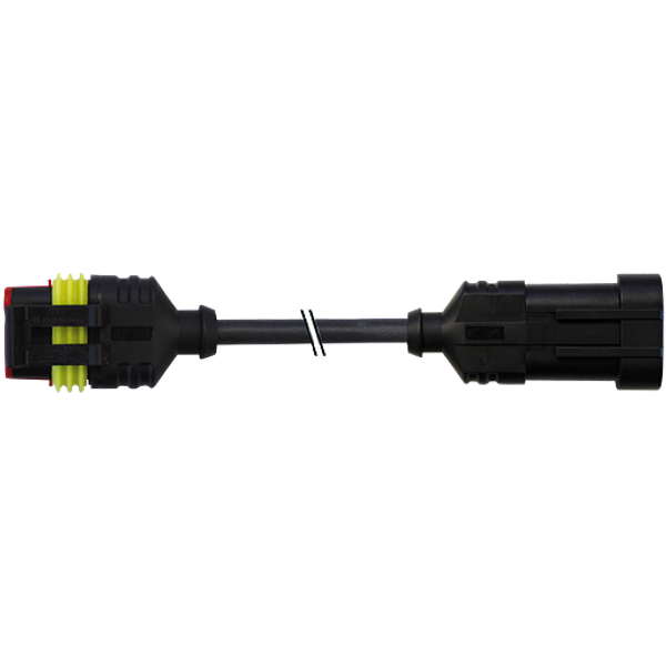 SuperSeal male 4-pol. / SuperSeal female 4-pol. PUR 4x0.75 bk 1m image 1