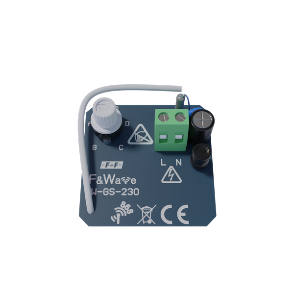 Touch transmitter module for glass pushbutton remote control, proximity, black, 230V, for mounting box Ã˜60 image 1